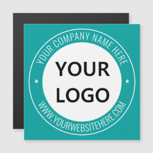 Votre entreprise Logo Texte Carte de visite magnét