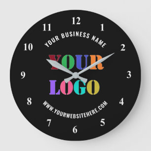 Votre entreprise Logo Texte Horloge professionnell