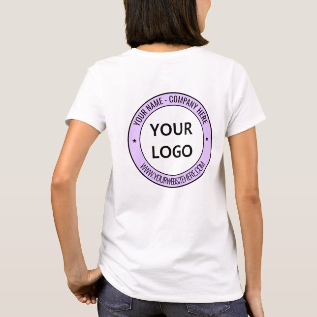 Votre entreprise Nom du logo Info T-shirt promotio (Dos)