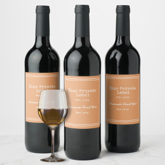 Votre Étiquette Privé Vin De Pêche Maison