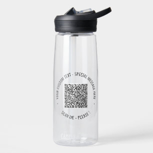 Votre exemple de bouteille d'eau avec code QR Text