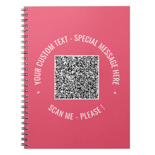 Votre exemple de cahier de code QR et de texte per