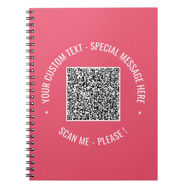 Votre exemple de cahier de code QR et de texte per (Devant)