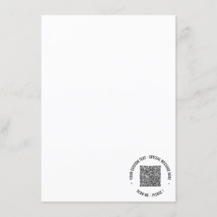 Votre exemple de menu avec code QR et texte person