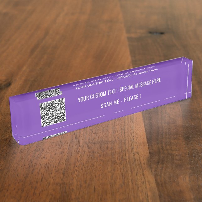 Votre exemple de plaque de bureau avec texte perso (Taille)