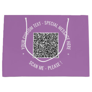 Votre exemple de sac cadeau de code QR de concepti