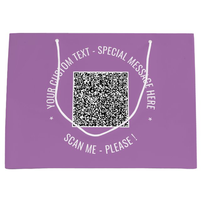 Votre exemple de sac cadeau de code QR de concepti (Devant)