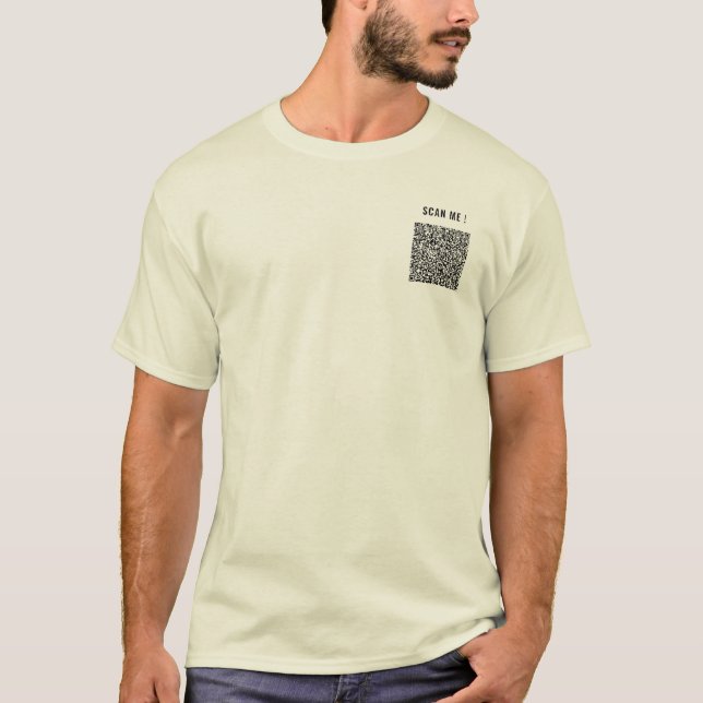 Votre exemple de T-Shirt d'affaires avec code QR e (Devant)