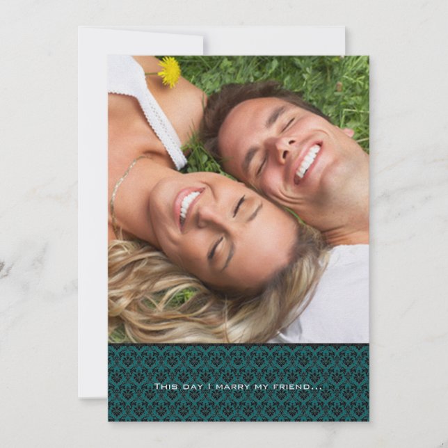 Votre Faire-part de mariage photo - J'épouse mon a (Devant)