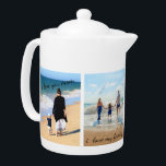 Votre Famille Photo Collage Teapot Cadeau Texte Pe<br><div class="desc">Teapots with Custom Photo Collage Famille Amour Texte personnalisé - Mère / Père / Enfants / Parents / Couple - Photos personnalisées modernes Unique Votre Propre Design - Famille spéciale / Amis ou Cadeau Teapot personnel - Ajoutez vos photos / ou texte ! Choisissez Polices / Taille / Couleur !...</div>