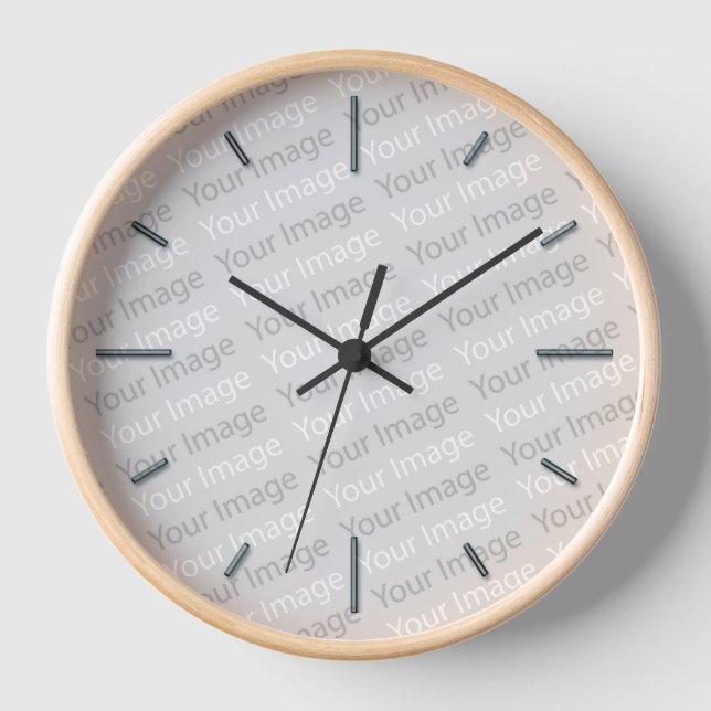 Votre horloge encadrée en bois rond Image (Recto)