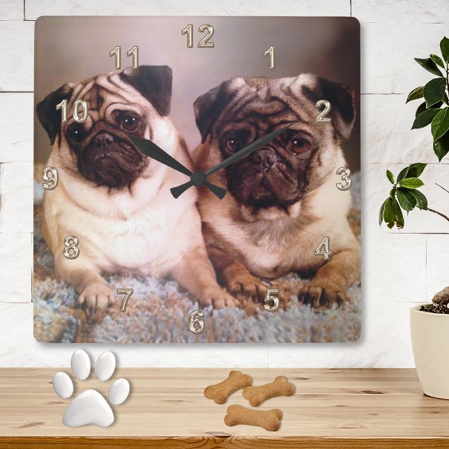 VOTRE IMAGE Mur Horloges avec INSTRUCTIONS (Photo Wall Clock. Dog Photo Clock. Clock with Picture. Personalized Wall Clocks. Memorial Clock.)