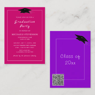 Votre invitation de fin d'études avec code QR Coul