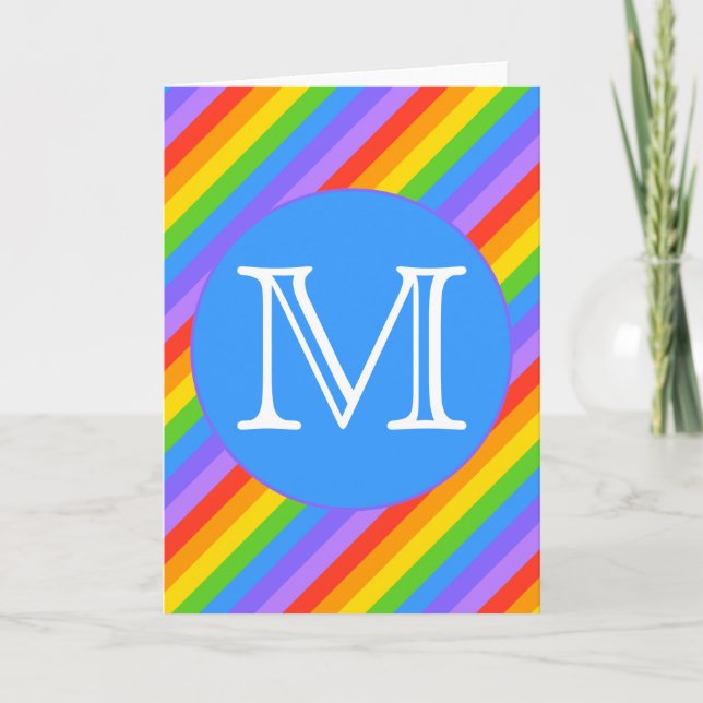 Votre lettre, arc-en-ciel barre le monogramme (Devant)