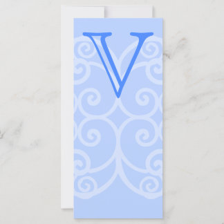 Votre Lettre. Monogramme à spirale bleu personnali