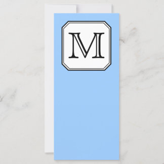 Votre Lettre. Monogramme personnalisé. Bleu noir b