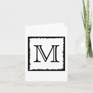 Votre Lettre. Monogramme personnalisé. Noir et bla