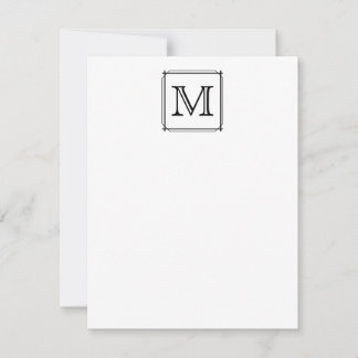 Votre Lettre. Monogramme personnalisé. Noir et bla