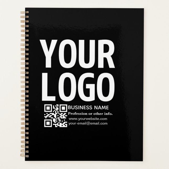 Votre logo avec code QR et texte modifiables  (Devant)