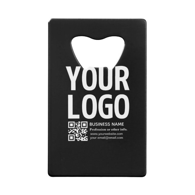 Votre logo avec code QR et texte modifiables  (Devant)