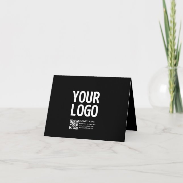 Votre logo avec code QR et texte modifiables  (Devant)