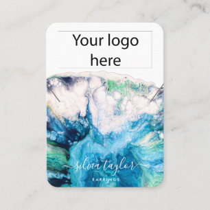 Votre logo bijoux collier d'oreille carte d'affich