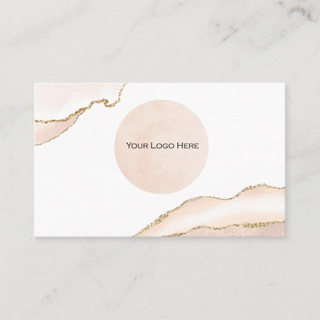 Votre logo Blush & Gold Carte de visite (Devant)