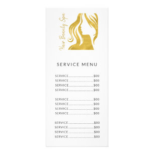 Votre logo élégant salon de beauté menu