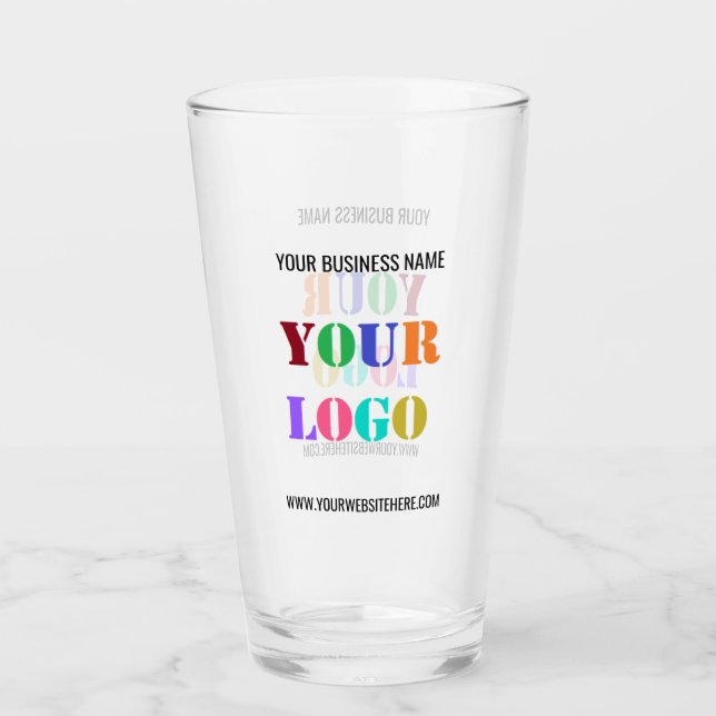Votre logo et le verre de texte Promotion Business (Devant)