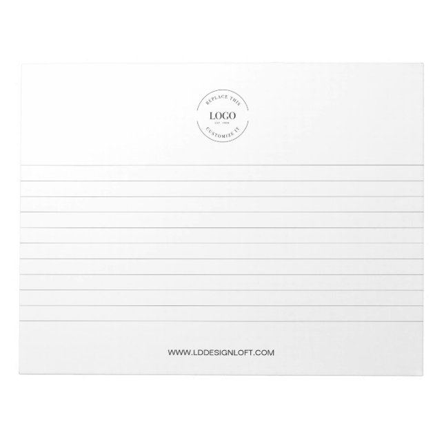 Votre logo et site web sur bloc-notes de entrepris (Devant)