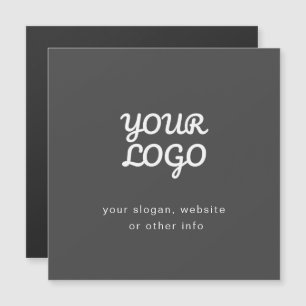 Votre logo et texte d'entreprise Gris foncé élég
