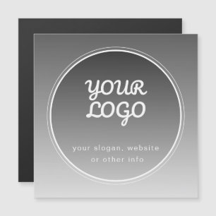 Votre logo et texte modifiable Dégradé gris fonc