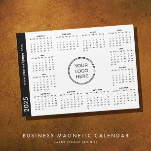 Votre logo ici 2025 blanc Calendrier magnétique