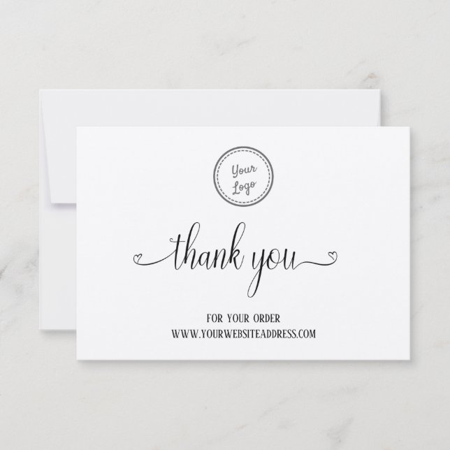 Votre logo | Merci pour votre commande sur papier  (Devant)