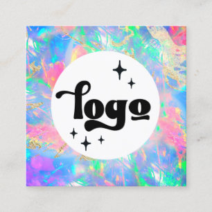 votre logo néo opal carré carte de visite