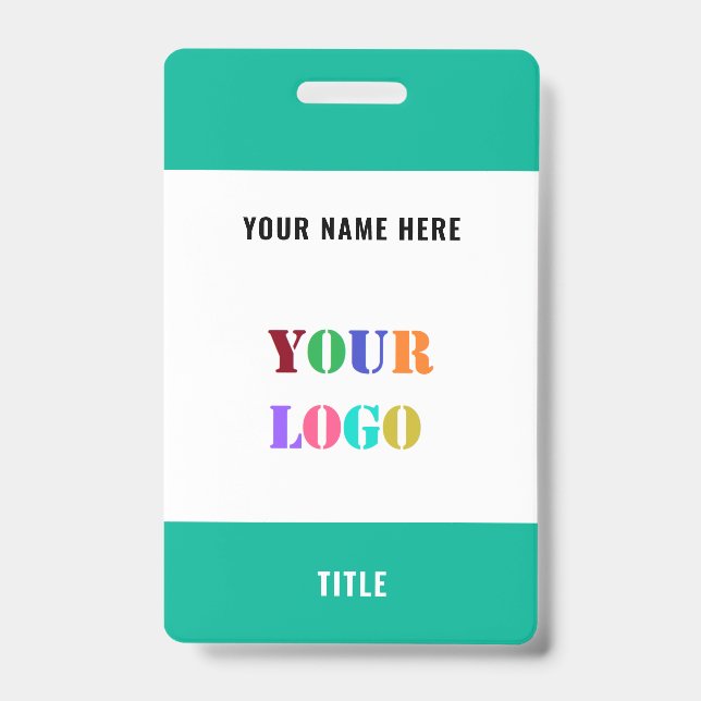Votre logo personnalisé Nom Badge d'entreprise per (Avant)