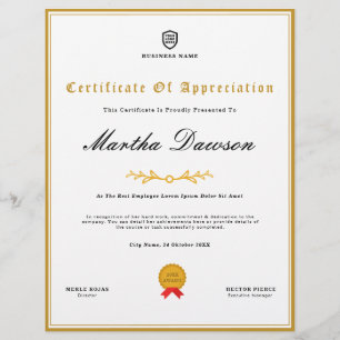 Votre logo Prime de certificat multifonction