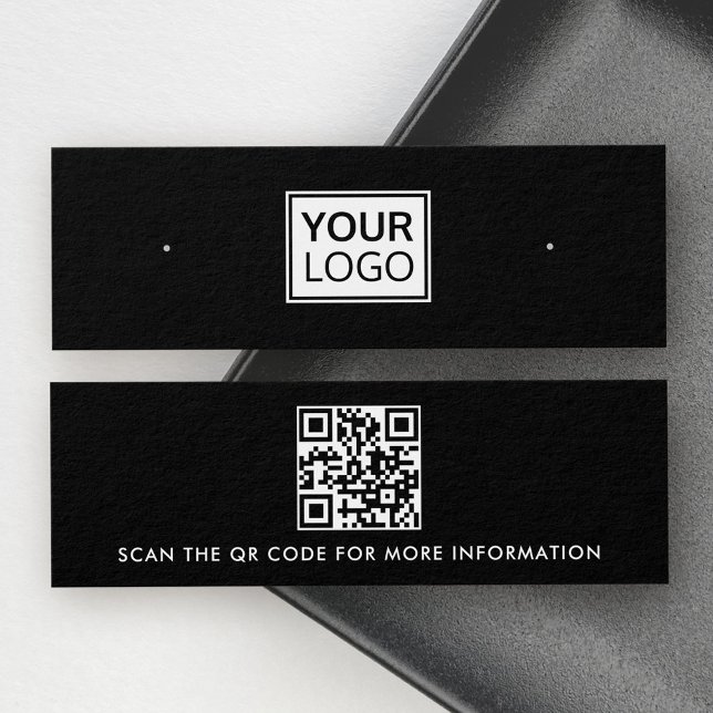 Votre logo QR code noir de la carte d'affichage d' (Créateur téléchargé)