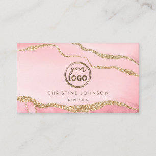 votre logo sur agate arrière - plan carte de visit