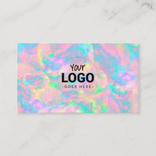 votre logo sur carte de visite texture opale paste