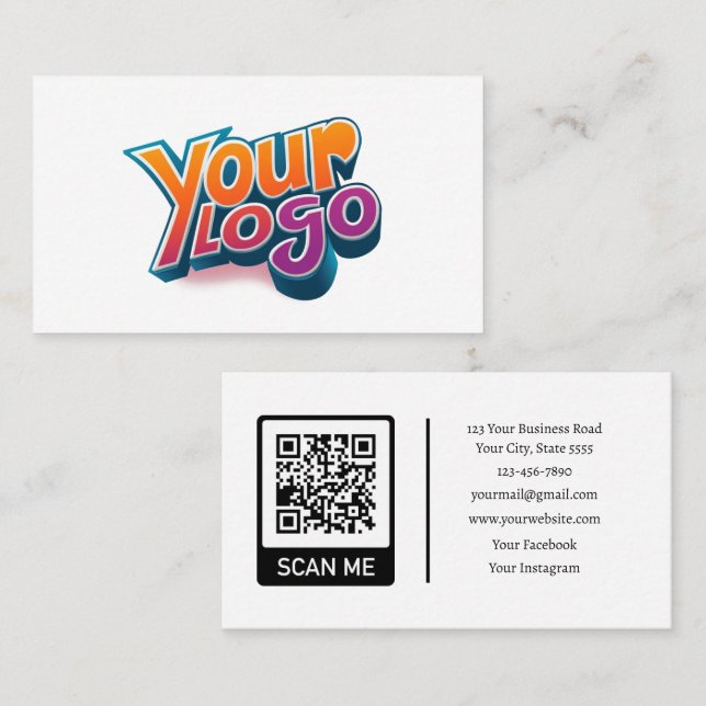 Votre Logo, Votre Style ! 💼 Carte de visite 🎨 (Devant / Derrière)