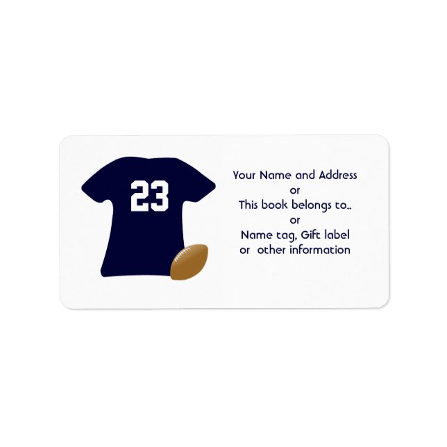 Votre maillot de football avec des Étiquettes amér (Devant)