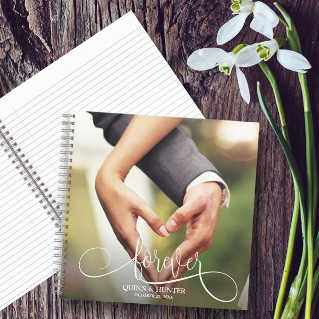 Votre Mariage Photo Livre d'Invité (Choose SOFT or HARD cover and inside pages,*College Ruled style shown here.)