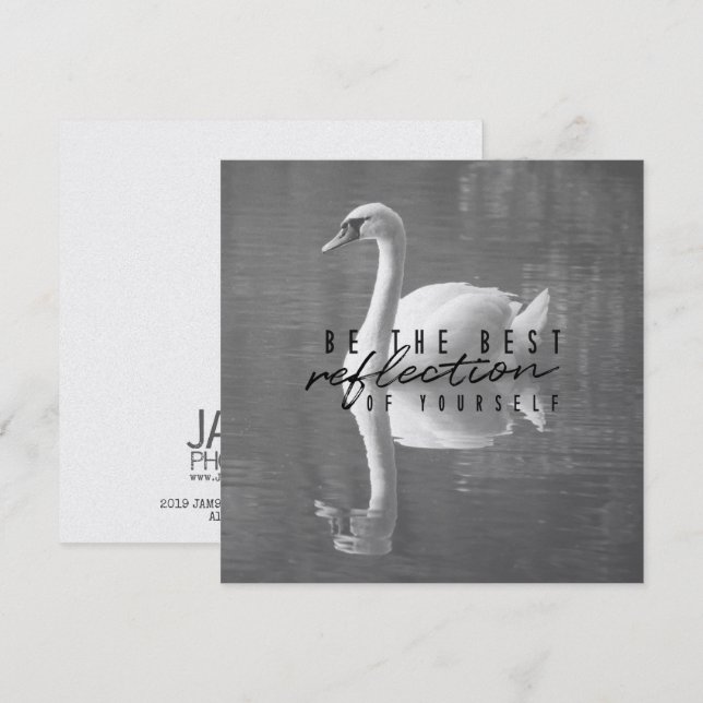 VOTRE MEILLEURE RÉFLEXION Carte 5.25 x 5.25 (Devant / Derrière)