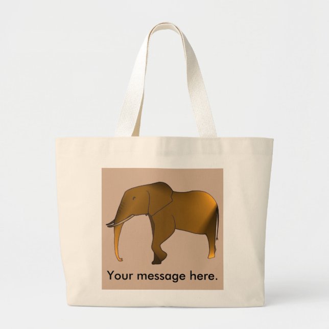 Votre message Sacs fourre-tout Eléphants modernes (Devant)