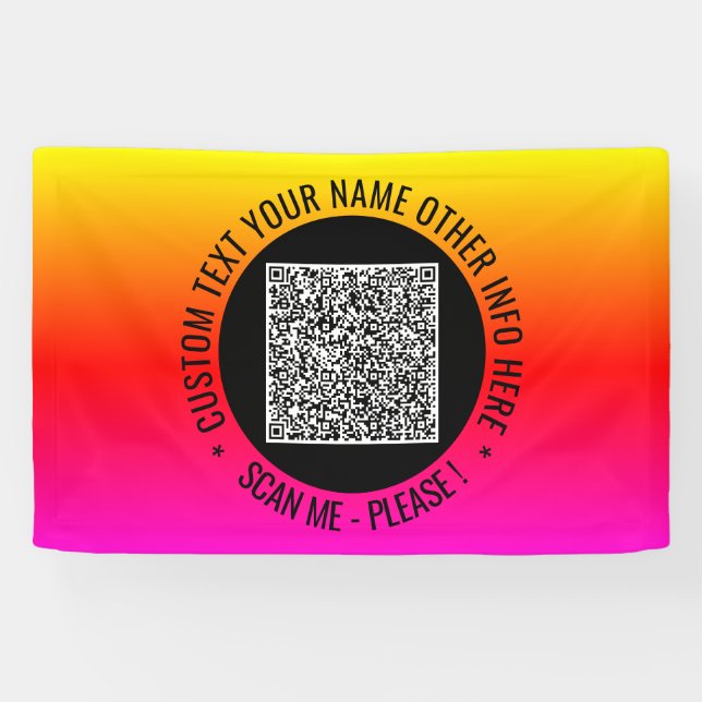 Votre modèle de bannière de scan de code QR avec t (Horizontal)