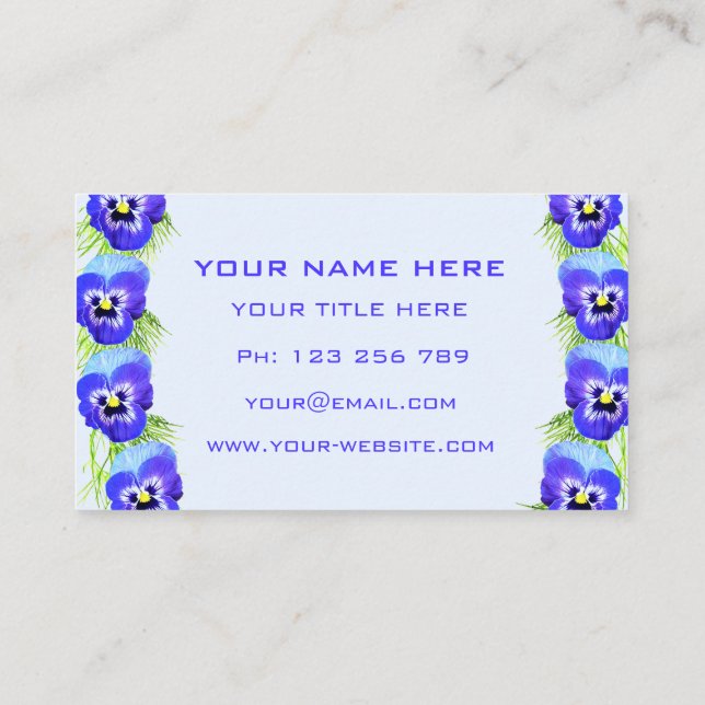 Votre modèle de carte de visite Design Violet Flow (Dos)
