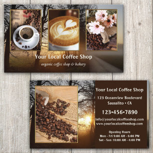 Votre modèle de carte de visite pour salon de café