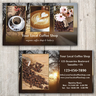 Votre modèle de carte de visite pour salon de café