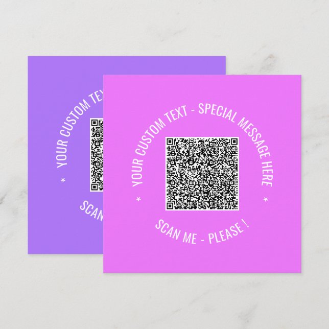 Votre modèle de carte de vœux avec code QR Choisis (Devant / Derrière)